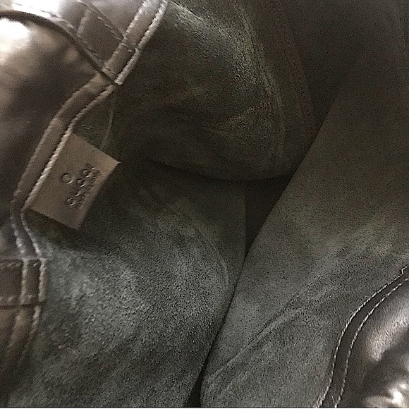 Gucci Black Leather Drawstring Backpack Bag - Picture 7 of 9